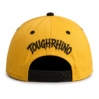 Gorra de Béisbol Personalizada de Alta Calidad, 6 Paneles, Amarilla y Negra, Visera Curva, Logotipo Bordado con Llama, Unisex para Adultos, Venta al Por Mayor, OEM, ODM