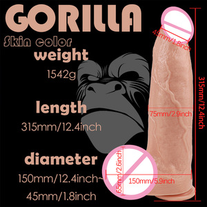 J82 Gorilla 1,5 kg Super großer und dicker Dildo Künstlicher Penis Anal Plug für Homosexuell Boxen JJ <span class=keywords><strong>Sex</strong></span> Produkte - Product Image 6