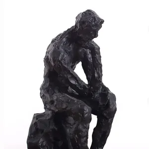 Figuras Abstractas Personalizadas, Estatua de Personaje Nórdico, <span class=keywords><strong>El</strong></span> <span class=keywords><strong>Silencio</strong></span> es Oro, Sujetalibros con Estatua de Pensador, Soporte para Libros, Decoración <span class=keywords><strong>del</strong></span> Hogar, Regalo Empresarial - Product Image 2