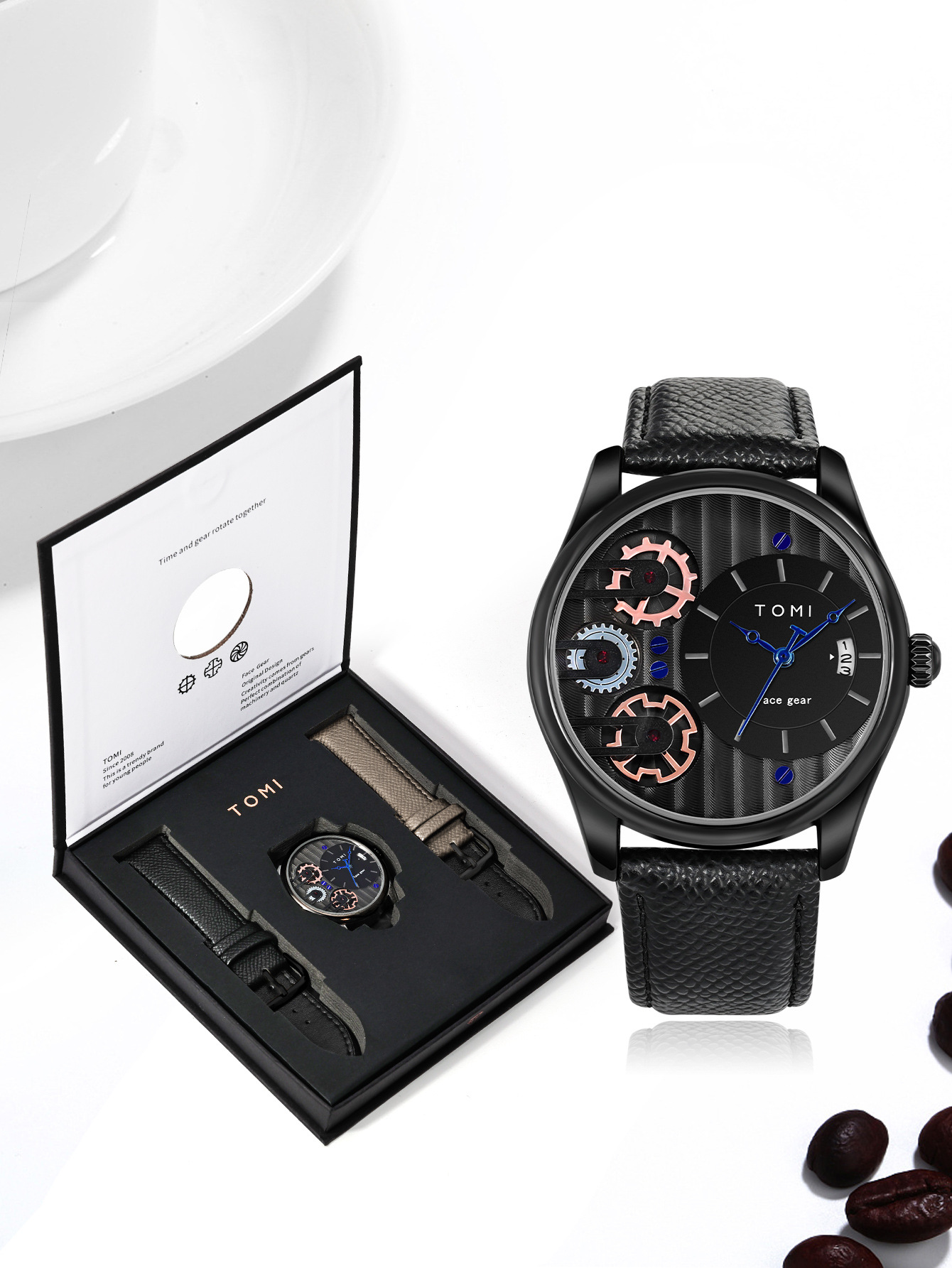 TOMI 106 Men's Luxury Business Quartz Watch - 40mm Dial