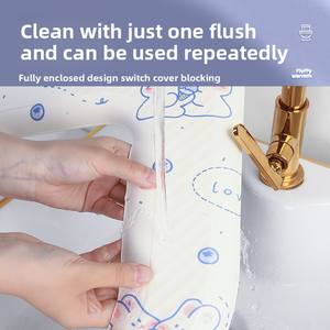 Asiento de Inodoro EVAToilet Impermeable para el Hogar, Diseño de Dibujos Animados, Lavable, Adhesivo, Material PP, Bidé Electrónico para Todo el Año - Product Image 3