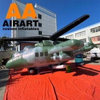 Modélisation d'hélicoptère gonflable en plein air pour exposition de modèles