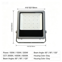 Projecteur LED professionnel de haute qualité pour extérieur et intérieur, étanche, avec corps en aluminium, indice de protection IP66, pour stades sportifs