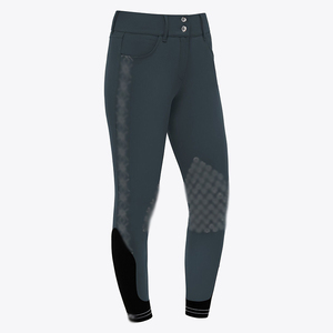 <span class=keywords><strong>Pantalon</strong></span> d'équitation pour femme à motif imprimé personnalisé, <span class=keywords><strong>taille</strong></span> haute, avec patchs aux genoux, élastique, pour la compétition - Product Image 2