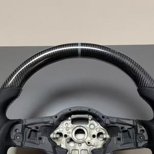 Volant <span class=keywords><strong>gris</strong></span> 12 heures pour Volkswagen Glotion Golf MK 6 7 7.5 GTI GTD GTE <span class=keywords><strong>R</strong></span> Pol Volant en fibre de carbone - Product Image 2