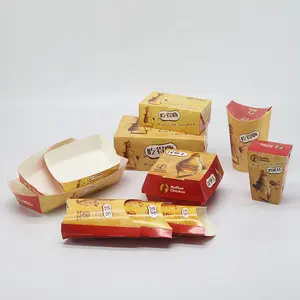 LOKYO hambúrguer personalizado tirar frango assado embalagem caixas de embalagens de frango frito