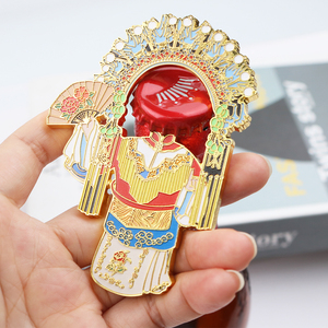 Imanes personalizados para nevera, cultura china tradicional, ópera de Pekín, pinturas faciales, esmalte suave, imán de nevera 3D, abrebotellas - Product Image 4