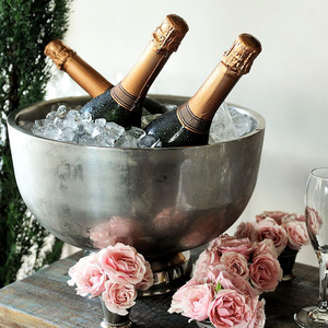 Bol à seau à glace en aluminium pour la fête à la maison Support de seau à bière pour bar et restaurants 2024 Meilleures ventes d'accessoires de bar - Product Image 1
