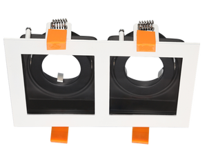 कारखाने गर्म वर्ग 2 डबल हेड आयत समायोज्य ग्रिल नीचे प्रकाश फ्रेम कोब को रीसेस्ड डाउनलाइट रिंग एल्यूमीनियम फिटिंग - Product Image 3