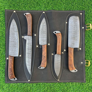 Ensemble de couteaux de chef professionnels en acier Damas faits à la main, multifonctionnels, très demandés - Product Image 5