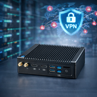 Mini PC Industrial con Firewall, Intel Pentium N3700/3710, 6 Puertos Gigabit Ethernet, Windows/Linux/PfSense para Seguridad de Red