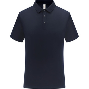 เสื้อโปโลผ้าฝ้ายสำหรับทุกเพศ สีดำ สีขาว สีน้ำเงินกรมท่า ฤดูร้อน ระบายอากาศได้ดี ชุดทำงาน แขนสั้น ปกคอพับ ชุดยูนิฟอร์ม - Product Image 3