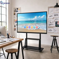 INGSCREEN Google EDLA Smart Board Android 16 Écran plat interactif avec reconnaissance graphique IA pour procès-verbaux de réunion pour espace de travail hybride