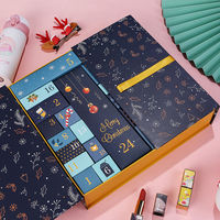 Boîte-cadeau de Noël de calendrier de l'avent de 24 jours à double porte ouverte de conception personnalisée de haute qualité pour Noël