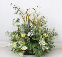 NINI Grande plante artificielle en forme de paillis de roseaux, installation facile, pour aménagement paysager, décoration florale de jardin, hôtels, restaurants et jardins d'angle