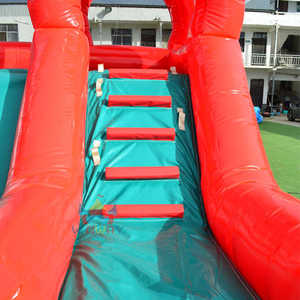 Maison gonflable de Noël avec bonhomme de neige Père Noël-Location de fête en plein air double toboggans personnalisable - Product Image 5