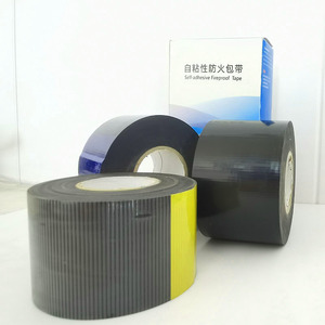 Cinta Autoadhesiva de Sellado para Cables de Ingeniería Óptica Mengfei, Retardante de Llama, Aislamiento Ignífugo, Negra, Expansión Contra Incendios - Product Image 1