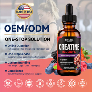 Gotas de Creatina HCL OEM 1500mg Sabor Bayas Mixtas con Vitamina B6 B12 L-Carnitina para Aumentar la Fuerza Muscular, la Resistencia y el Rendimiento, Fábrica en EE. UU. - Product Image 1