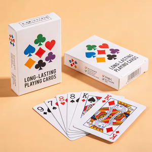 Cartes à jouer en papier haut de gamme OEM ODM d'usine, impression couleur personnalisée, jeux de cartes de poker publicitaires pour adultes - Product Image 1