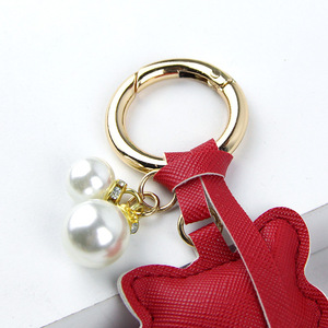 Nuevo Llavero de Cuero PU con Flecos y Perlas de Gato Persa, Diseño de Dibujos Animados, Accesorio para Mochila, Coche o Bolso - Product Image 3