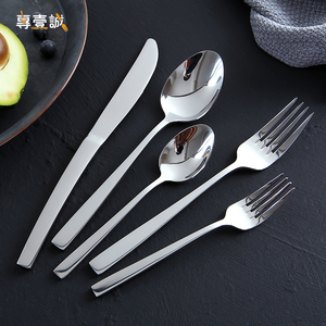 <span class=keywords><strong>Amazon</strong></span> Top Seller Cuchara de acero inoxidable de plata Cuchillo Tenedor Cubiertos de titanio <span class=keywords><strong>Juego</strong></span> de cubiertos - Product Image 1