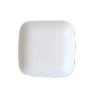 Оптовая продажа, квадратная простая винтажная сервировочная тарелка, декоративная неглазурованная керамическая тарелка
