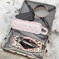 Canumer Lot de 2 sacs de voyage matelassés portables grande capacité pour outils capillaires, fermeture éclair, pour fer à friser/lisseur, Dyson Shark
