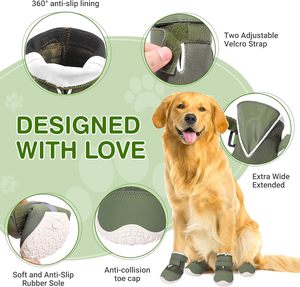 Scarpe da compagnia antiscivolo regolabili classici stivali da gatto per escursioni all'aperto accessori di lusso per inverno in lattice - Product Image 3