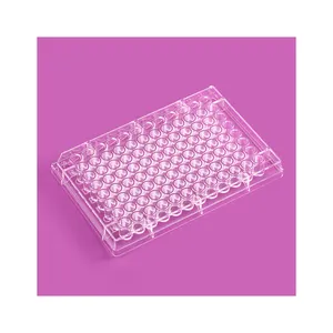 Placa de cultura de tecidos estéril para laboratório, 4 6 12 24 48 96 poços