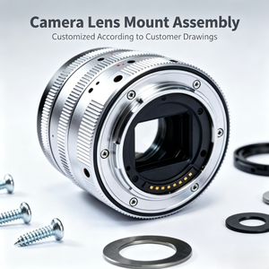 Conjunto de montaje de lente de cámara, conjunto de barril de lente óptica de aluminio pulido de alta precisión para equipos de cámaras digitales - Product Image 1