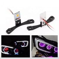 Phares Led de voiture en forme de T DRL, œil de démon, rvb, 12v pour mini projecteur de 2.8 pouces, objectif, téléphone intelligent, application de contrôle, kit d'éclairage Diy