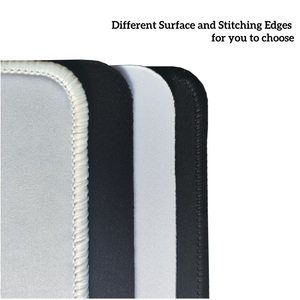 カスタム表面黒白長方形昇華型マウスパッド 無地転写熱プレス印刷マウスパッド ゴム底付き - Product Image 5