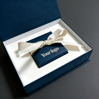 Boîte cadeau magnétique pliable de luxe en gros, boîte cadeau en papier kraft de luxe avec logo personnalisé, ruban de 2 mm, boîte cadeau magnétique