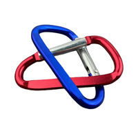 אטב יצרן custom טיפוס keychain בתפזורת carabiner קליפ ג 'מבו carabiner אילגון טיטניום מפתח carabiner