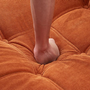 Canapé-Chaise Double en Mousse Haute Densité <span class=keywords><strong>Orange</strong></span> Vif Personnalisable, Confort Ultime pour Appartement, Centre Commercial, Villa, Salon et Loisirs - Product Image 2