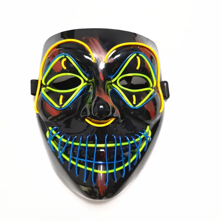 Halloween Cosplay EL Wire LED Light Up Party Masker EL Wire Masker