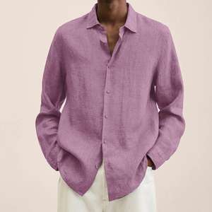 2024 <span class=keywords><strong>camicia</strong></span> Cardigan in cotone con bottoni larghi a maniche lunghe da <span class=keywords><strong>uomo</strong></span> quattro stagioni - Product Image 6
