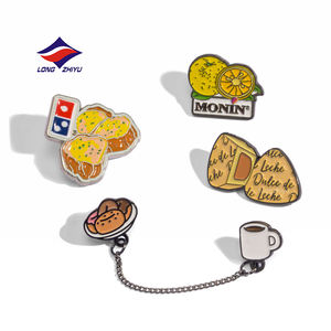 Longzhiyu, fabricant de badges depuis 20 ans, badges en émail personnalisés plaqués or, badges en métal mignons, emblèmes alimentaires, logo personnalisé, badges en émail pour revers de veste - Product Image 4