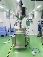 Machine de remplissage verticale à chauffage et mélange, remplisseuse à piston pour crème cosmétique, pâte, rouge à lèvres, baume à lèvres avec réglage précis du volume