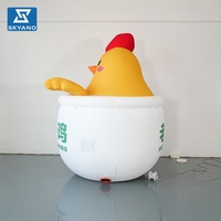 Modèle de mascotte de poulet gonflable géant personnalisé, modèle IP, pour la publicité commerciale en plein air, les événements et la décoration paysagère