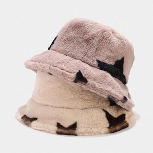AZOV-LY Thickened Fleece Five-Pointed <strong>Star</strong> Female Online <strong>Influencer</strong> Fashion Warm Keeping Bucket Casual Sun Hat - Product Image 2