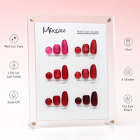 Vernis à ongles gel magnétique Mixcoco Red Cat Eye, effet œil de chat rouge brillant, à retirer par trempage, compatible UV/LED, pour grossistes et DIY, 15 ml