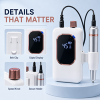 Kit de perceuse à ongles professionnelle Vantrend Beauty, rechargeable, portable, outil de salon, logo personnalisé, boîte de couleur, vente en gros, fournitures pour ongles, Chine