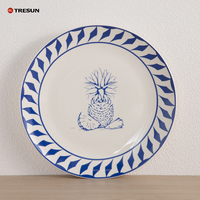 Assiette de Luxe Personnalisée en Porcelaine, Design Royal Élégant, 12, 8, 10,5 Pouces, pour Dîner et Dessert, Idéale pour Restaurant et Fêtes, Écologique et Compatible Lave-Vaisselle