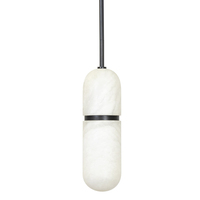 Suspension LED Minimaliste Bicolore en Laiton et Albâtre, Économe en Énergie, Finition Or Poli, Cylindres en Marbre Givré, 2700K Lumière Chaude Douce