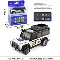 Voiture télécommandée en alliage à l'échelle 1/64 avec lumières LED réglables et attelage de remorque réaliste pour enfants et collectionneurs
