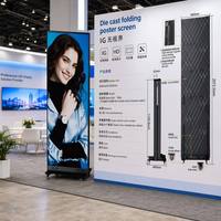 Display LED Portatile P2.0 Pieghevole, Schermo Pubblicitario Digitale Mobile per Chioschi e Negozi, Qualità Superiore