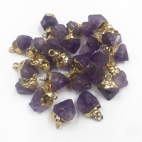 Collier en pierre naturelle pendentif accessoires de pierres précieuses brutes breloques de pierre de naissance de quartz pendentifs en cristal