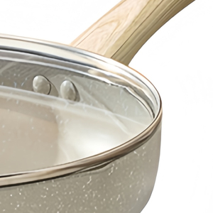 Sartén Ergonómica con Mango de Madera y Aluminio para Cocinar al Estilo Asiático, Diseño Personalizado OEM - Product Image 2