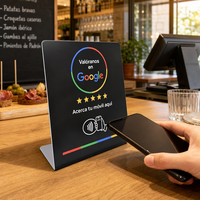 Support de table en PVC étanche pour carte cadeau NFC NTAG215RFID, prix de gros usine Newbega, espagnol